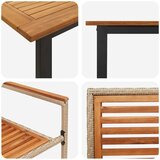  Vrtni set za objed 5 pcs Bež Čvrsto drvo akacije | shoptok.hr