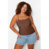 Trendyol Ženska bluza Tbbss23Af00013, Smeđa Cene