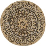 vidaXL Preproga iz jute s temno modrim potiskom ročno izdelana 120 cm Cene