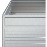 vidaXL Povišena vrtna gredica 100x100x45 cm pocinčani čelik srebrna | shoptok.hr