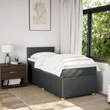 vidaXL Krevet s oprugama i madracem tamnosivi 90 x 190 cm od tkanine | shoptok.hr
