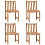 The Living Store Vrtni stoli 4 kosi z blazinami trdna tikovina - Vrtni Stol, (21462051) | Shoptok.si