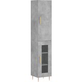 vidaXL Visoka omara betonsko siva 34,5x34x180 cm inženirski les, (20820557) | Shoptok.si
