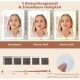 Namještaj Toaletni stolić s ogledalom i rasvjetom i stolicom, kozmetički stolić, bijeli | shoptok.hr