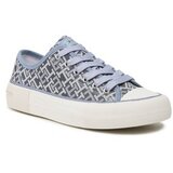 Tommy Hilfiger Modne superge Logo All Over Low Cut Lace-Up Sneaker T3A9-32675-0034 S Mornarsko modra Cene