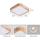 Brilagi LED stropna svetiljka WOODLINE SQUARE LED/32W/230V 3000/4000/6000K hrast 30x30 | Eponuda.com