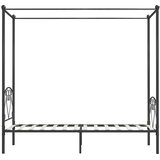  Okvir za krevet s nadstrešnicom sivi metalni 100 x 200 cm | Eponuda.ba