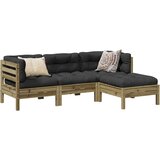 vidaXL 4-dijelni set vrtnih sofa s jastucima od impregnirane borovine Cijene