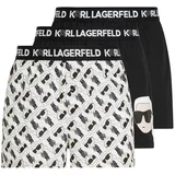 Karl Lagerfeld Bokserice ecru/prljavo bijela / crna / bijela