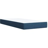 vidaXL Box spring postelja z vzmetnico modra 80x200 cm blago, (21291248) | Shoptok.si