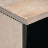 vidaXL Klubska miza s predalom Bela 80 x 54 x 40 cm trden mangov les | Shoptok.si