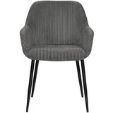 XORA naslanjač, kovina, tekstil črna, temno siva | Shoptok.si