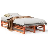 Maison Chic Posteljni okvir - Enojna postelja - Postelja za odrasle brez vzmetnice voščeno rjav 100x200 cm borovina-J8072, (21765441) | Shoptok.si