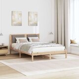  Krevetni okvir s tapiciranim uzglavljem Sivo-smeđa 135 x 190 cm | shoptok.hr