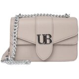 Shelvt Beige small shoulder bag with silver chain | shoptok.hr