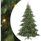 vidaXL Umjetno božićno drvce s nogom with LEDs s stalakom 210cm PVC | shoptok.hr