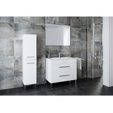 Tboss kopalniška omarica z umivalnikom trento, 90cm, bela si | Shoptok.si