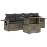 Maison Chic Seti vrtnega pohištva - Vrtna garnitura - Vrtni pohištvo set 5-delna z blazinami siv poli ratan, (21821131) | Shoptok.si