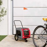 Prikolica za bicikl za kućne ljubimce s pohranom Crvena i siva | shoptok.hr