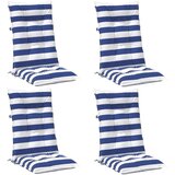  Jastučić za van 4 pcs Plava i bijela 120 x 50 x 7 cm Tkanina - 4 | shoptok.hr
