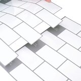  Subway pločica 20 pcs Bijela siva 30 x 30 cm Poliuretan i PET | shoptok.hr