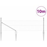  Heksagonalna ograda s stubom 10 x 0,8 m Pocinčani čelik Srebrna | shoptok.hr