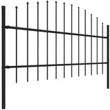  Vrtna ograda s vrhom koplja Čelik 1781 5 x 100 cm Crna - 1 1781.5 cm 75-100 cm | shoptok.hr