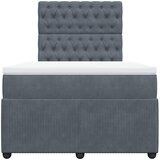  Krevet box spring s madracem tamnosivi 120 x 190 cm baršun | shoptok.hr
