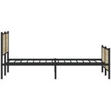  Metalni okvir kreveta bez madraca boja hrasta sonome 180x200 cm | shoptok.hr