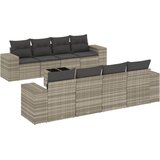 vidaXL 9-dijelni set vrtnih sofa od poliratana s jastucima svjetlosivi | shoptok.hr
