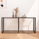  The Living Store Konzolna mizica prozorna 160x35x75,5 cm kaljeno steklo - Konzolna Mizica, (21451946) Cene