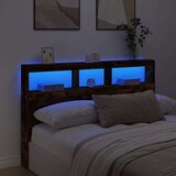 Ormarić za uzglavlje LED boja dimljenog hrasta 160x17x102 cm | shoptok.hr