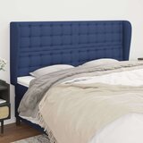  Vzglavje z ušesi modro 203x23x118/128 cm blago, (20932270) Cene