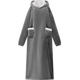  Deka majica s kapuljačom Tamno siva L Flis i flanel | shoptok.hr