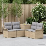  Set sofe 5 kom. Bež i svijetlo siva Poli Rattan i čelik | shoptok.hr
