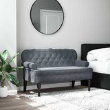  Klupa s naslonom tamnosiva 119,5 x 64,5 x 75 cm baršunasta | shoptok.hr