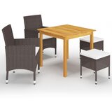vidaXL 5-dijelni vrtni blagovaonski set smeđi | shoptok.hr
