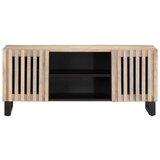 TV ormarić bijeli 105 x 34 x 46 cm od masivnog drva manga | shoptok.hr