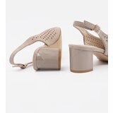 GOODIN Beige low-heeled sandals | Shoptok.si