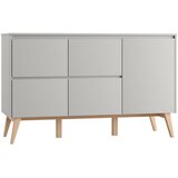 Pinio Siva niska dječja komoda 149x52,5 cm Swing – Cijene