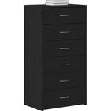  Komoda sa 6 ladica crni hrast 50x34x96 cm inženjersko drvo | Eponuda.ba