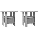  Noćni ormarić s ladicama 2 pcs Betonski sivi 41 x 40 x 45 cm | shoptok.hr