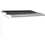 Tenda na ručno uvlačenje s LED svjetlima 400 x 300 cm antracit | shoptok.hr