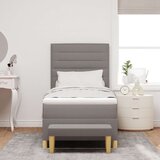  Krevet na podlozi s madracem i klupom taupe 90x190 cm tkanina | shoptok.hr