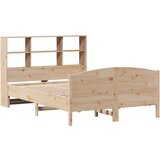 vidaXL Krevet s regalom za knjige bez madraca 140x190 cm od borovine | shoptok.hr