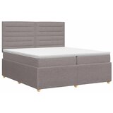  Boxspring krevet s madracem Sivosmeđa 200 x 200 cm Tkanina - Sivosmeđa 200 x 200 cm Dizajn linija | shoptok.hr