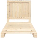  Okvir kreveta s uzglavljem 100 x 200 cm od masivne borovine | shoptok.hr