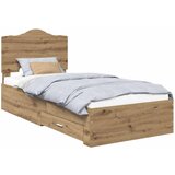vidaXL Konstrukcija postelje Umetni hrast 90 x 190 cm Konstruiran les, (5000102205) | Shoptok.si