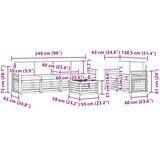  Set vanjskih sofa 7 kom. Prirodna i krem Čvrsto drvo akacije | shoptok.hr