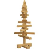 vidaXL Leseno božično drevo z stojalom Rjava 60 cm Trdna borovina | Shoptok.si